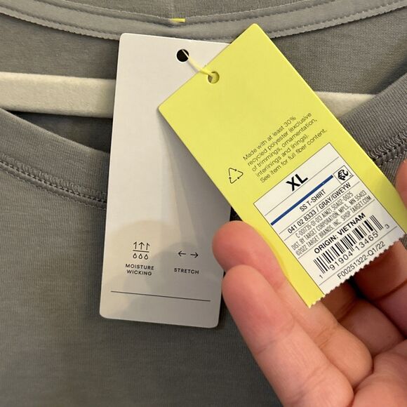 NWT All In Motion Men's Short Sleeve Performance T-Shirt Gray Size XL - Picture 4 of 15